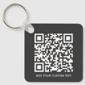 Porte-clés Gray QR Code Entreprise Logo Entreprise Promotion (Recto)