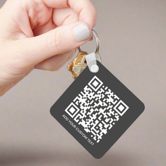 Porte-clés Gray QR Code Entreprise Logo Entreprise Promotion