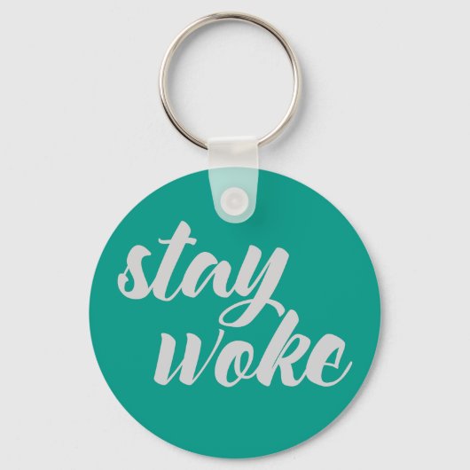 Porte-clés Gray Stay Woke (Recto)