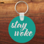 Porte-clés Gray Stay Woke (Recto)
