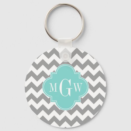 Porte-clés Gray Wht Chevron (Recto)