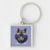 Porte-clés GRAY WOLF Design Faune Art Key-Ring (Devant)