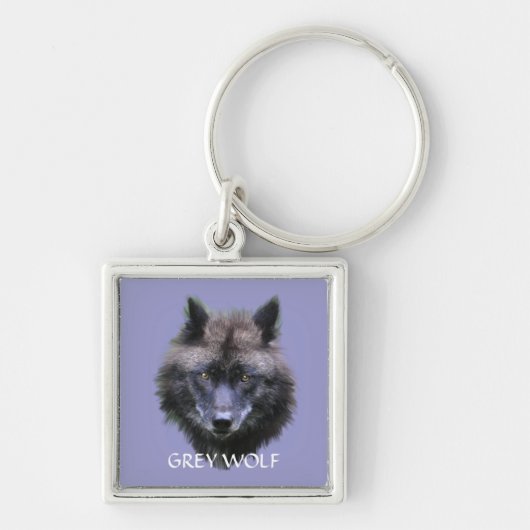 Porte-clés GRAY WOLF Design Faune Art Key-Ring (Devant)