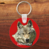 Porte-clés GRAY WOLF Design Faune Art Key-Ring (Recto)