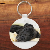 Porte-clés Great Dane - Black / Deutsche Dogge - noir (Recto)