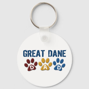 Porte-clés GREAT DANE Dad Paw Print 1