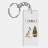 Porte-clés Great Dane Funny Chien de Noël avec arbre (Devant gauche)