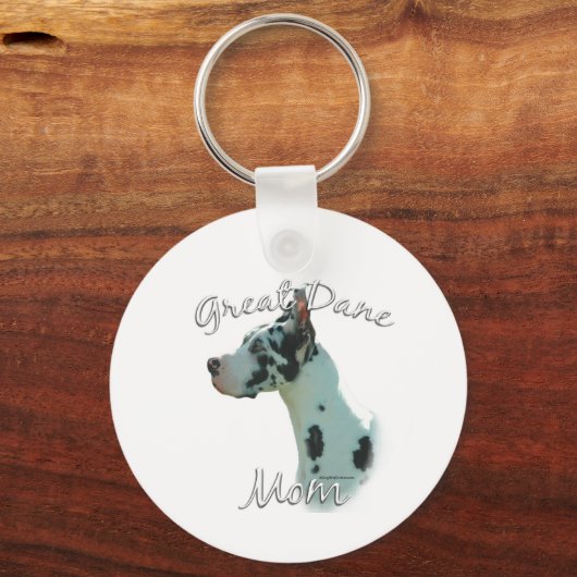Porte-clés Great Dane (harlequin) Maman 2 (Recto)