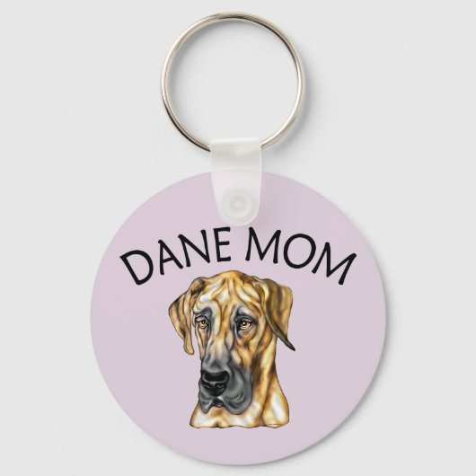 Porte-clés Great Dane Maman Brindle UC (Recto)