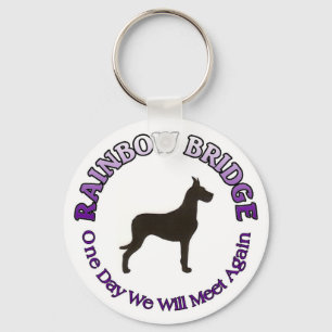 PORTE-CLÉS GREAT DANE RAINBOW BRIDGE KEYCHAIN