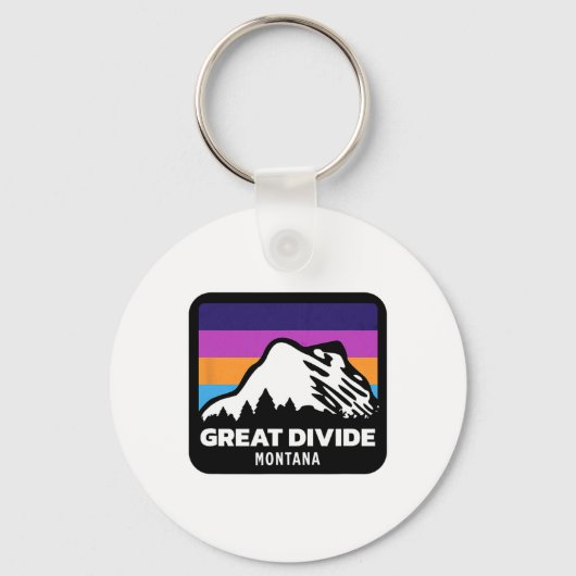 Porte-clés Great Divide Montana Ski Snowboard Famille Sk (Recto)