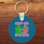 Porte-clés Great Girl Huge Bush Funny Design  (Recto)