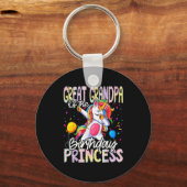 Porte-clés Great Grandpa Of The Birthday Princess Dabbing Uni (Recto)