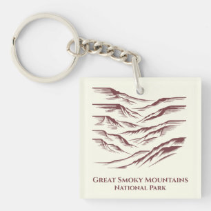 Porte-clés Great Smoky Mountains National Park Line Art
