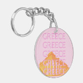 Porte-clés Grèce, Art Voyage, Rose (Devant gauche)