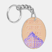 Porte-clés Grèce, Athènes Travel Art, Orange (Devant gauche)