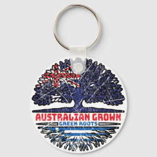 Porte-clés Grèce Australian Australie drapeau des racines de