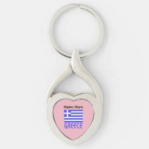 Porte-clés Grèce et Drapeau Grec Personnalisé 