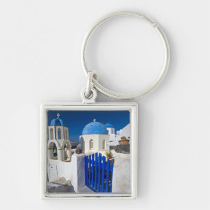 Porte-clés Grèce et île grecque de Santorini ville d'Oia 3