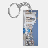 Porte-clés Grèce, Santorin. Clocher et dômes bleus de 2 (Devant gauche)