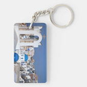 Porte-clés Grèce, Santorin. Clocher et dômes bleus de 2 (Dos)