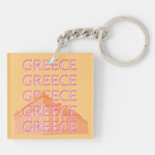 Porte-clés Grèce Travel Art, Summer Travel Art, Orange (Dos)