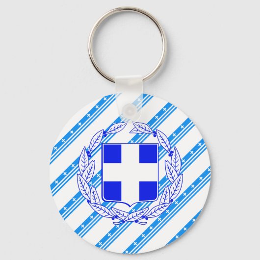 Porte-clés Greek stripes flag (Recto)