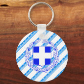 Porte-clés Greek stripes flag (Recto)