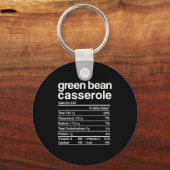 Porte-clés Green Bean Cerole Nutrition Facts Funny Thanksg (Recto)