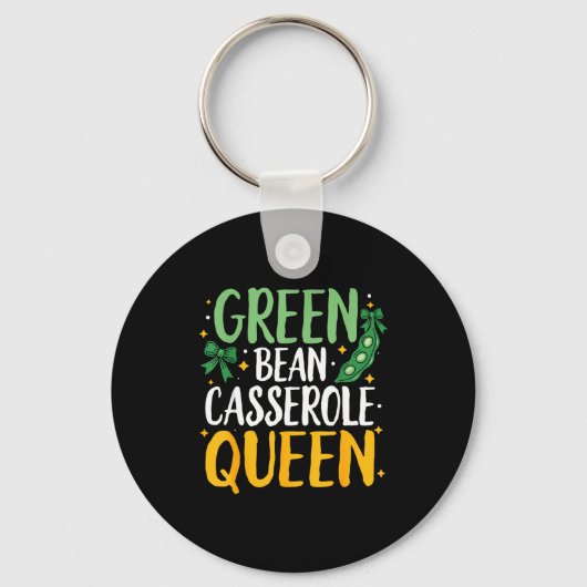 Porte-clés Green Bean Cerole Queen Kitchen Funny Thanksgiving (Recto)