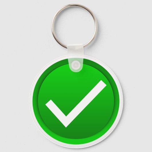 Porte-clés Green Check Mark Symbol (Recto)
