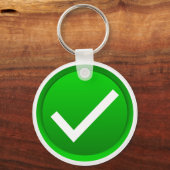 Porte-clés Green Check Mark Symbol (Recto)