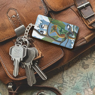 Porte-clés Green Dragon Chickadees Winter Business Logo