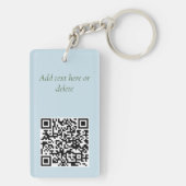 Porte-clés Green Dragon Chickadees Winter QR code (Dos)