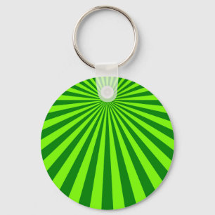 Porte-clés Green et Lime Funky Striped Abstrait Art