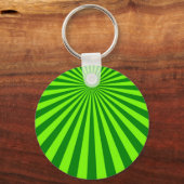 Porte-clés Green et Lime Funky Striped Abstrait Art (Recto)