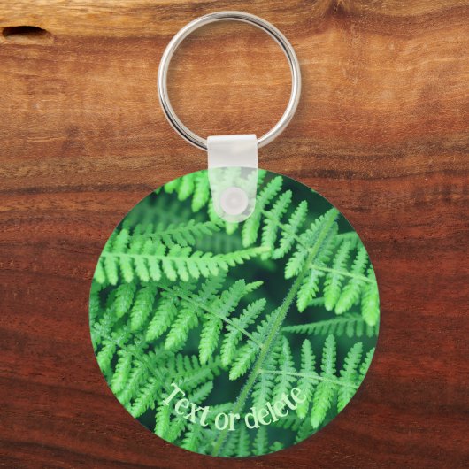 Porte-clés Green Ferns Nature Personnalisée (Recto)