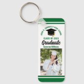 Porte-clés Green Graduate Photo Personnalisée Graduation 2023 (Recto)