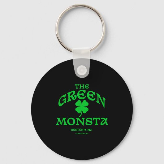 Porte-clés Green Monsta Funny Boston M New England Srts Gift (Recto)