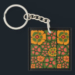 Porte-clés Green & Orange Modern Abstract Floral<br><div class="desc">Green & Orange Modern Abstract Floral is a stylish and eye-catching design featuring fresh green tones combined with vibrant orange floral elements. The modern abstract style creates a unique artistic look that feels both elegant and contemporary. Perfect for adding a touch of creativity and nature-inspired beauty to everyday products, home...</div>