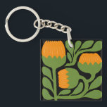 Porte-clés Green & Orange Modern Abstract Floral<br><div class="desc">Green & Orange Modern Abstract Floral is a stylish and eye-catching design featuring fresh green tones combined with vibrant orange floral elements. The modern abstract style creates a unique artistic look that feels both elegant and contemporary. Perfect for adding a touch of creativity and nature-inspired beauty to everyday products, home...</div>