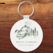 Porte-clés Green Pine Woods Mountain Sketch Escalade Camping (Recto)
