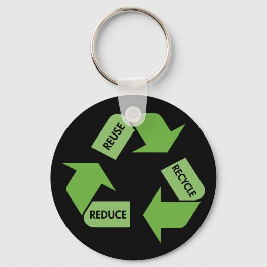 Porte-clés Green Recycle Reuse Reduce (Recto)