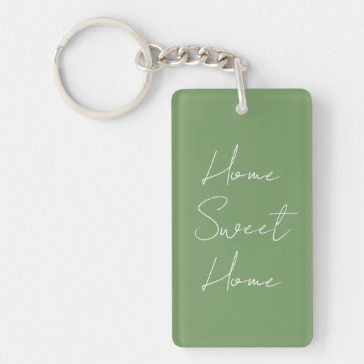 Porte-clés Green Sage Home Sweet Home Realtor New Home Custom (Devant)