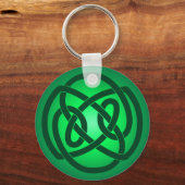 Porte-clés Green Single Loop Knot Keychain (Recto)
