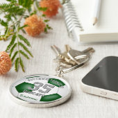 Porte-clés green white équipe sportive couleurs garçons fille (Côté)