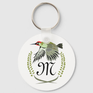 Porte-clés Green woodpecker à Flight monogram