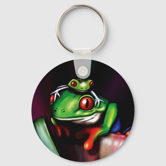 Porte-clés Grenouille à arbre rouge (Recto)