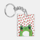 Porte-clés Grenouille à fraise Kawaii (Devant gauche)