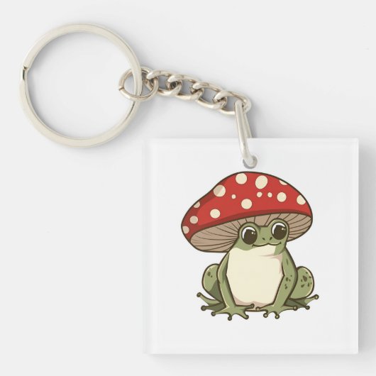 Porte-clés Grenouille aux champignons mignons (Devant)